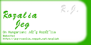 rozalia jeg business card